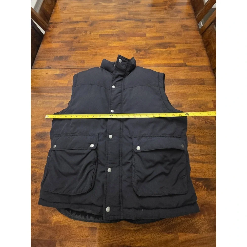 Walls Ranch Wear Vintage Vest Large Long Black Nylon Ranch Outdoors Cowboy Rodeo - Picture 9 of 14